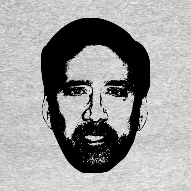 Nicolas Cage Iconic Hollywood Actor Face: Tribute to Film Legend by TeeTrendz